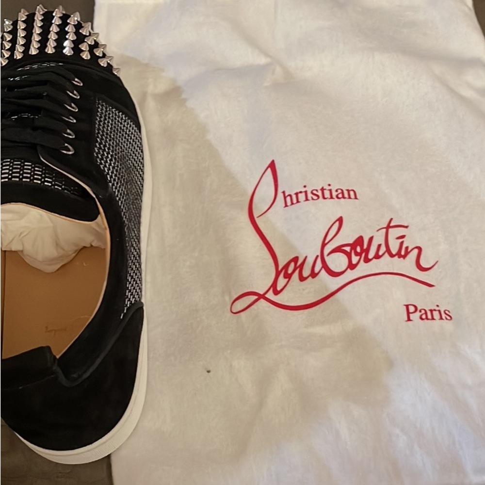 Christian Louis Vuitton Louis Junior spike orlato flats red bottoms - Picture 7 of 7